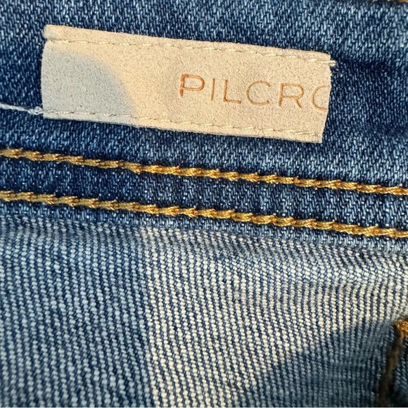 Anthropologie Pilcro The Slim Boyfriend Distressed Denim Jeans Blue Size 28 - Picture 9 of 14